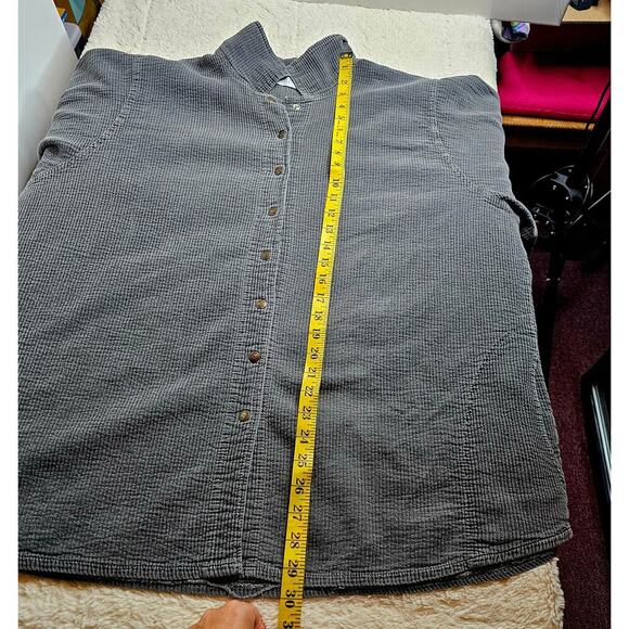 EzzE Wear Collection 2XL Vintage gray Rippled Shirts. Snap Buttondown. Grunge - Picture 5 of 14